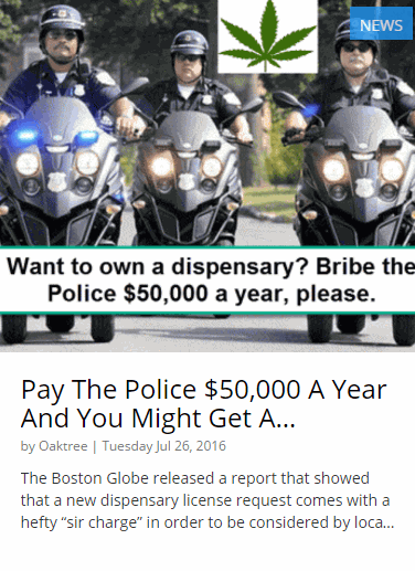 POLICE BRIBES IN MARIJUANA