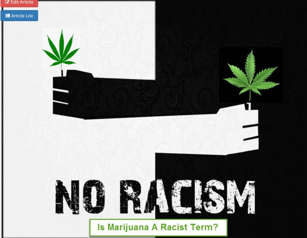 IS MARIJUANA A RACIST TERM