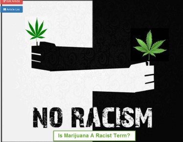 If You Think the Word 'Marijuana' is Racist, Does That Make You a Racist,  Too?
