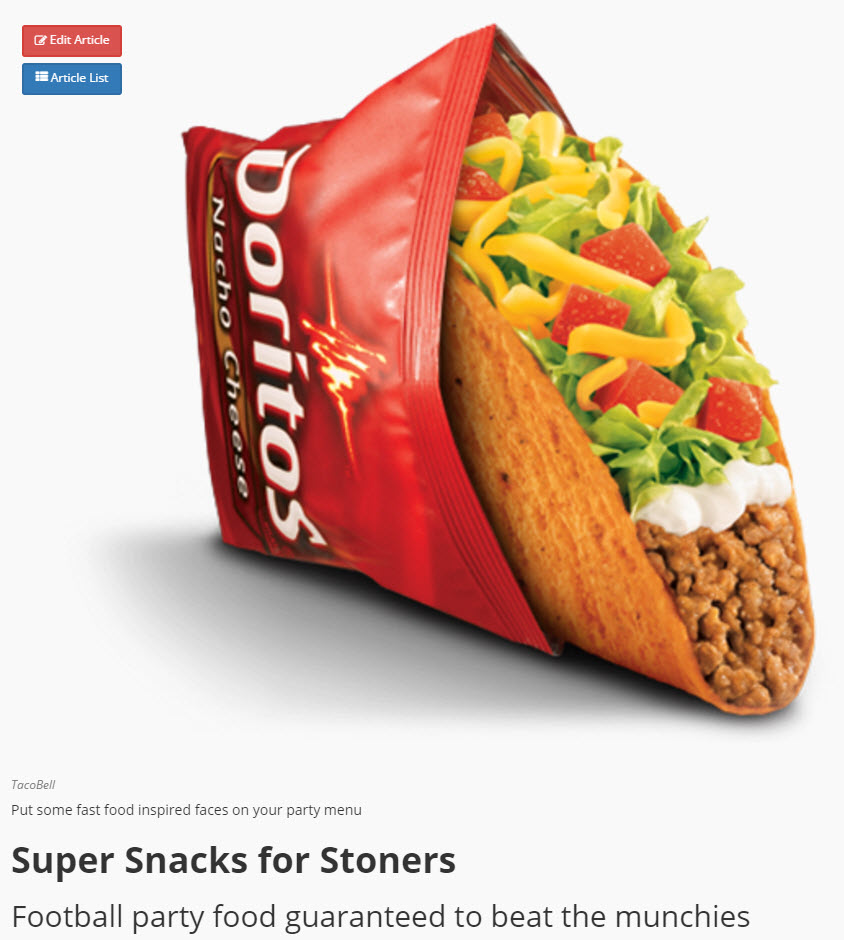 SNACKS FOR STONERS