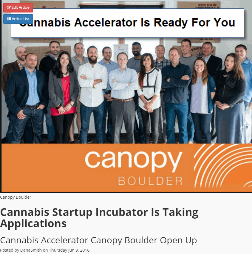 cannabis startup projects