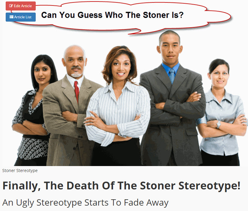 stereotype of cannabis users