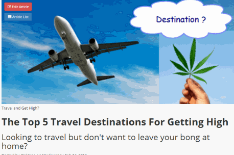 BEST DESTINATIONS FOR WEED