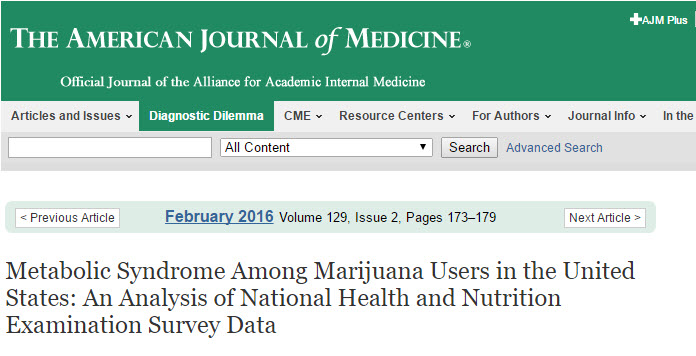 AMERICAN JOURNAL OF MEDICINE CANNABIS