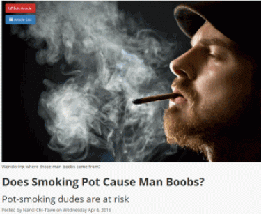 MARIJUANA CAUSE MAN BOOBS