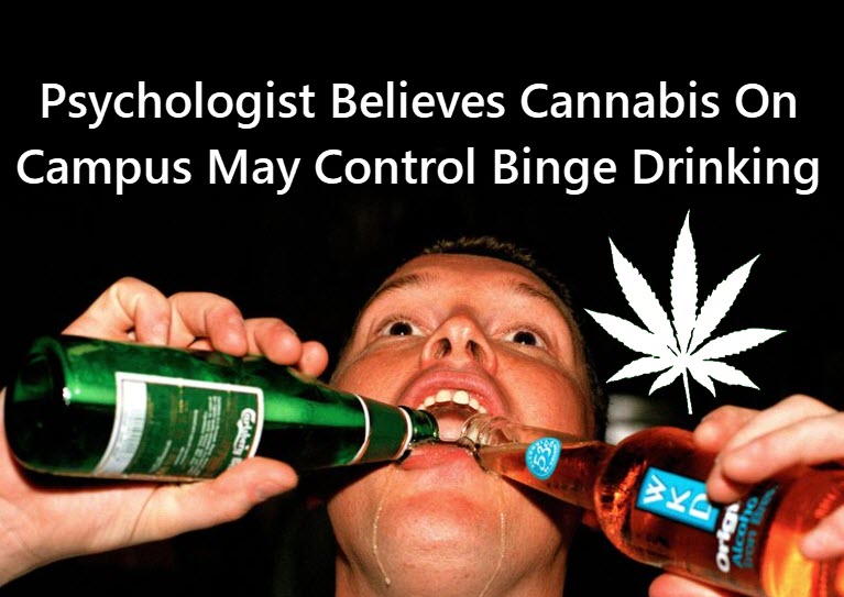 CANNABIS CAN REDUCE COLLEGE BINGE DRINKING