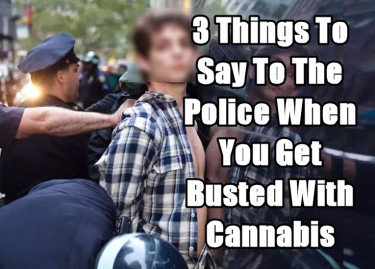 WHAT TO SAY WHEN YOU GET ARRESTED FOR WEED