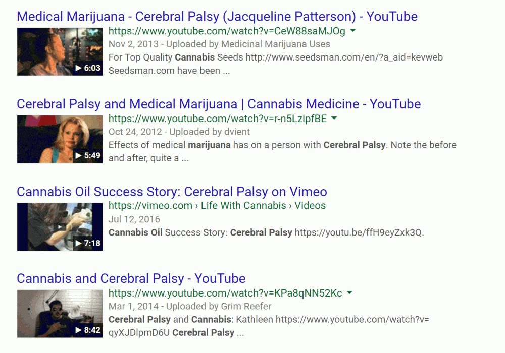 cerebral palsy videos cannabis
