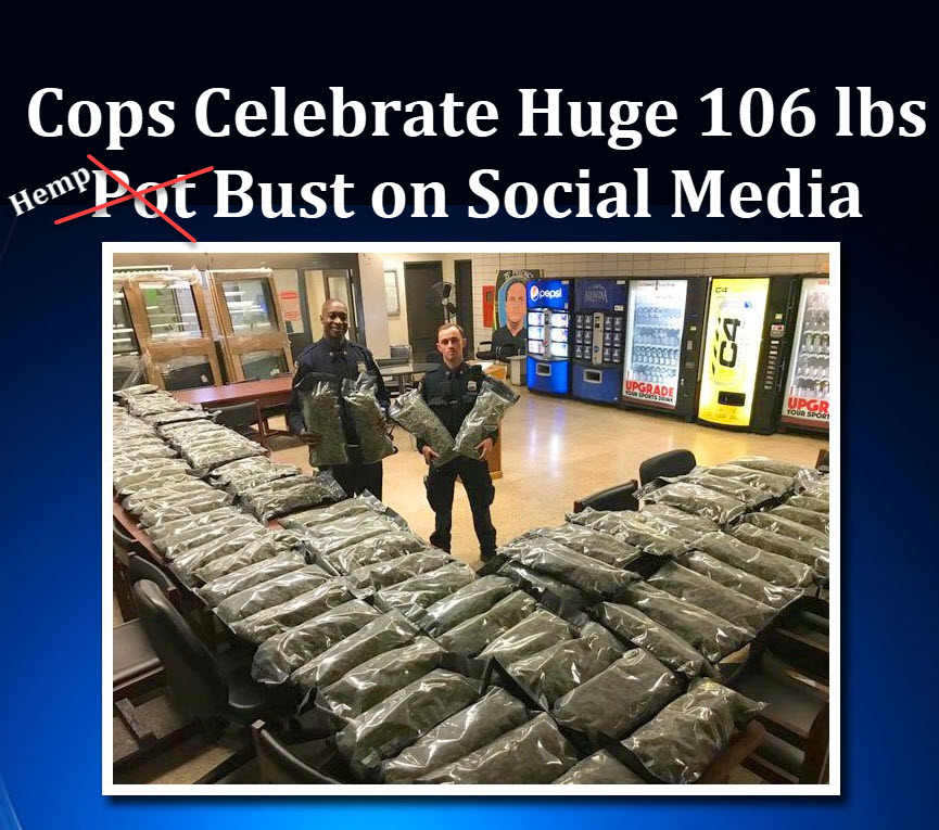 cops bust hemp on social media