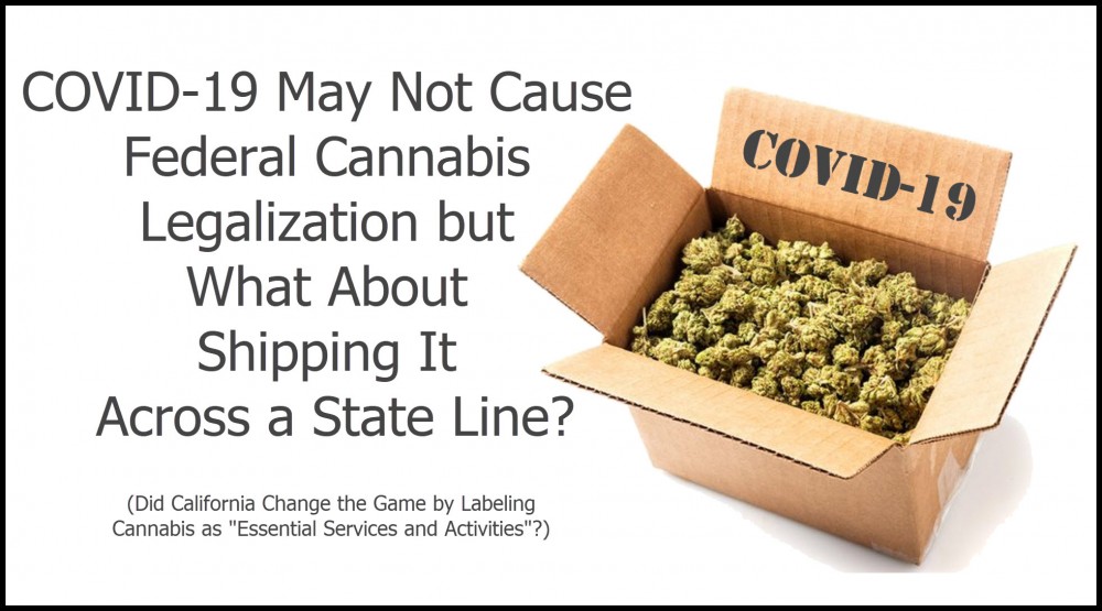 WILL THE CORONAVIRUS OPEN UP STATE TO STATE CANNABIS SHIPPING