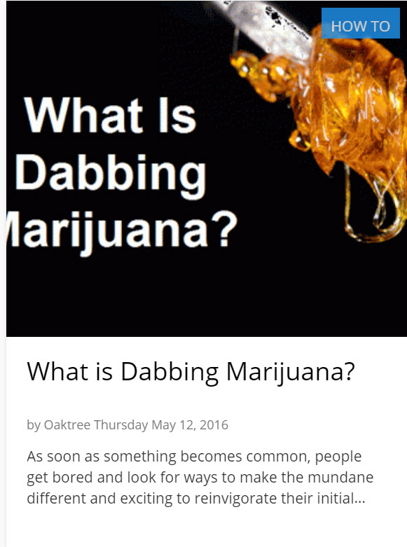 WHAT IS DABBING CANNABIS