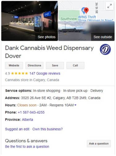 google dispensary review Dank Cannabis