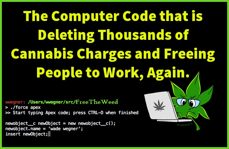 deleting cannabis charges by computer code