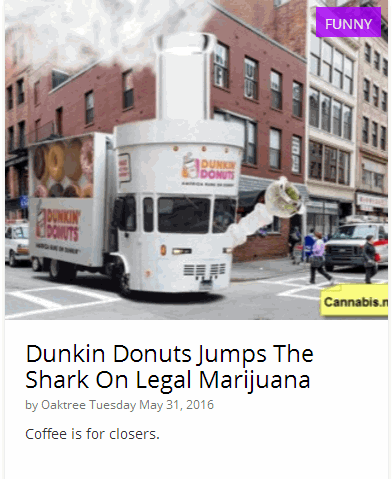 dunkin donuts cannabis flavored coffee