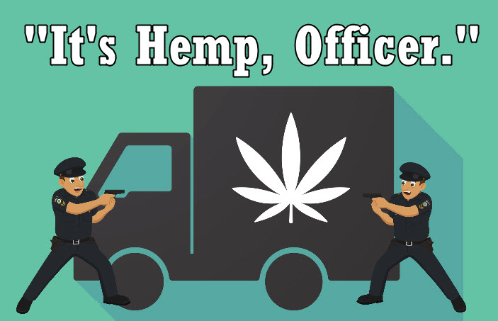 getting arrested for driving hemp in Texas