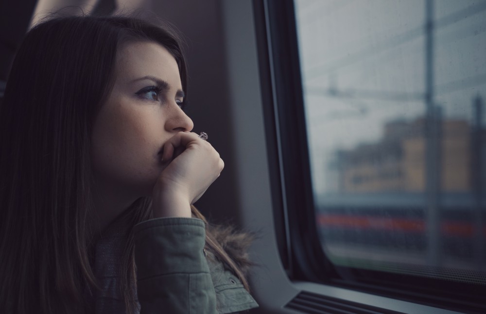 girl on train