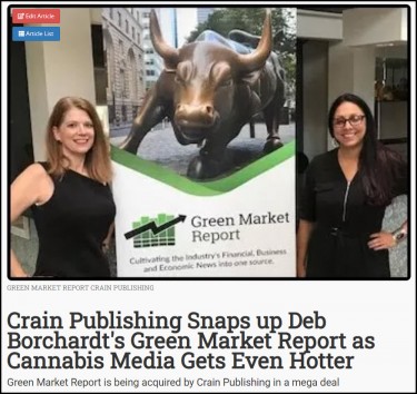 green market report bought by crain publishing