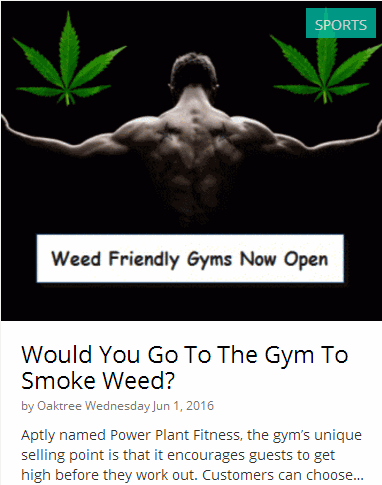 GYMS AND CANNABIS 