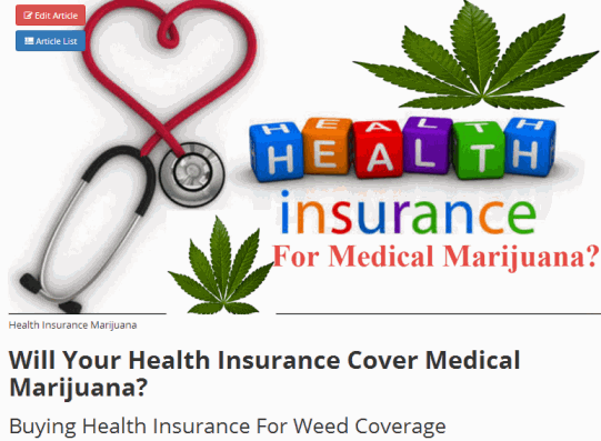 health insurance for marijuana