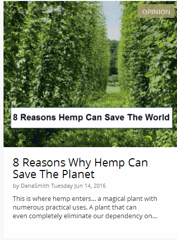 HEMP CAN SAVE THE PLANET