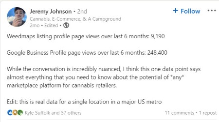 jeremy johnson on weedmaps