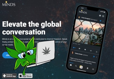 Minds social media platform for weed posts