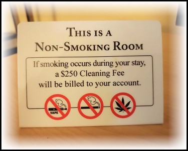 no smoking hotel room
