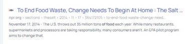 npr on food waste