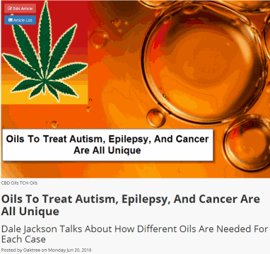 CANNABIS OIL FOR AUTISM OR CANCER