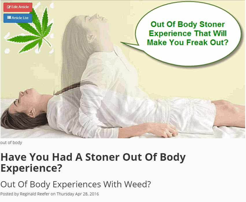 outer body experience with marijuana