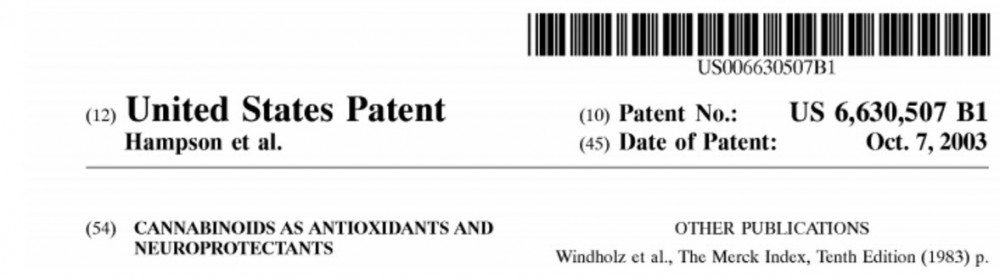 US MARIJUANA PATENT