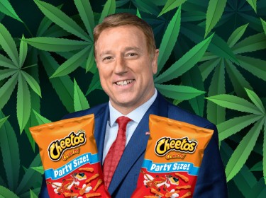 Steve Fallon medical marijuana and cheetos