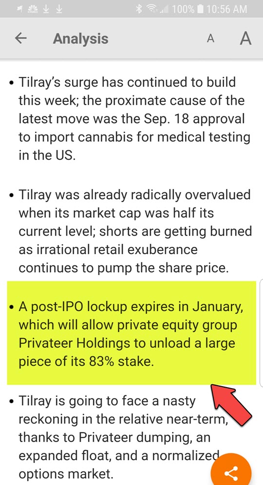 privateer holdings in tilray