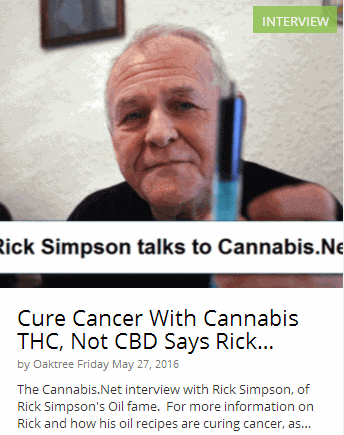 curing cancer with thc not cbd says rick simpson