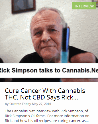 RICK SIMPSON CANNABIS OIL RSO FOR CANCER