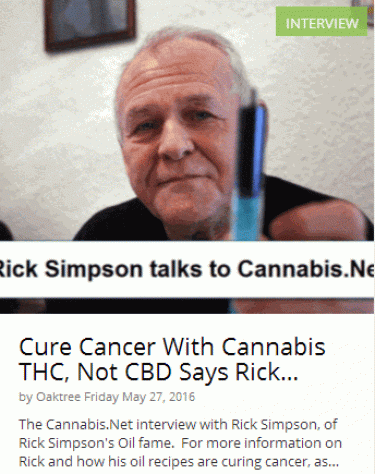 RICK SIMPSON OIL CANCER THC OVER CBD