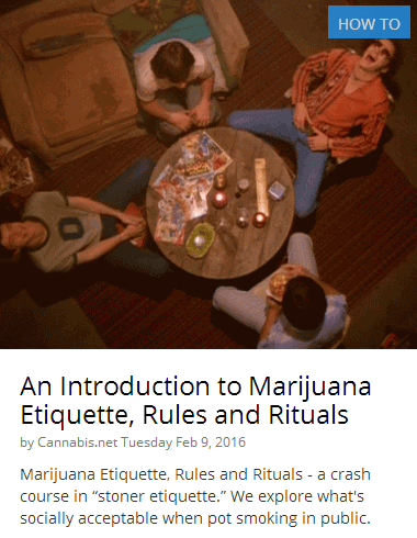 CANNABIS RULES OF SMOKING