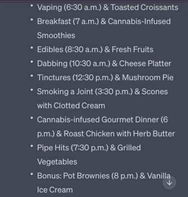 smoke schedule for stoners