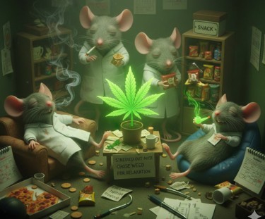 stressed out mice use cannabis