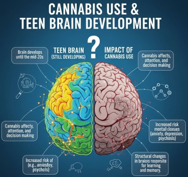 cannabis use teen brain