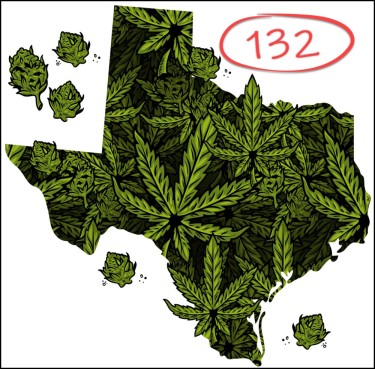 Texas 132 medical marijuana dispensaries