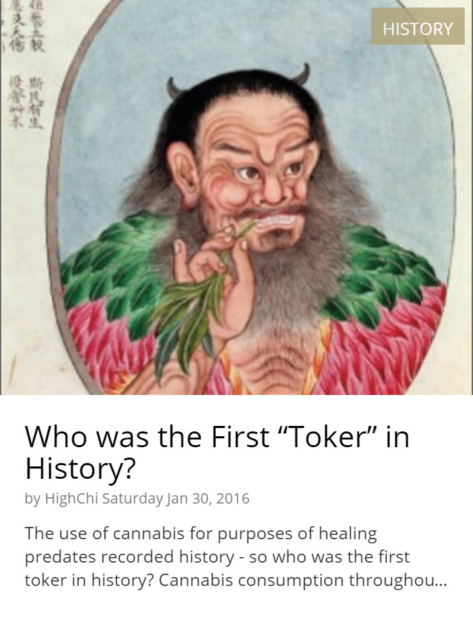 first cannabis user in asia