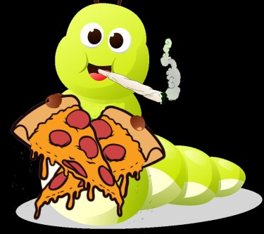worms get high and munchies