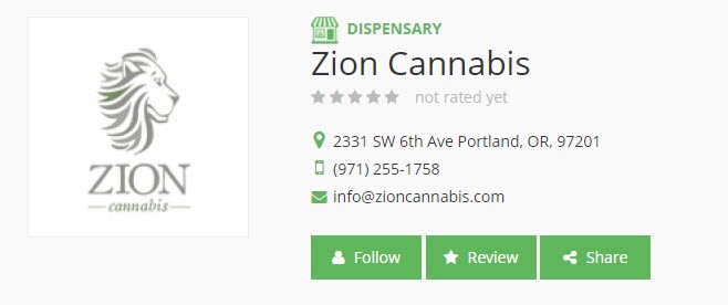 zion cannabis portland