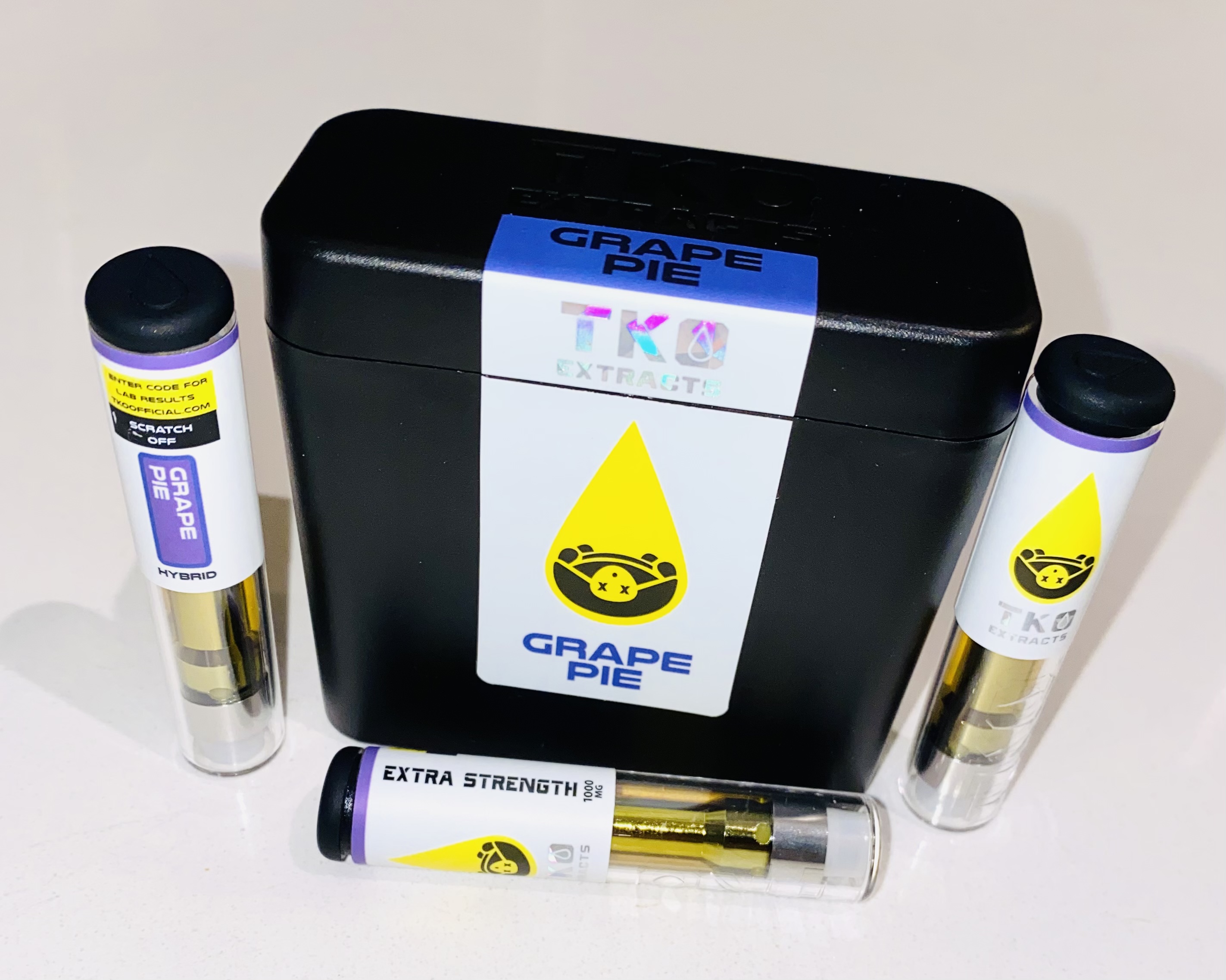 TKO 1 gram carts Grape Pie (hybrid) Concentrate Healthgreens
